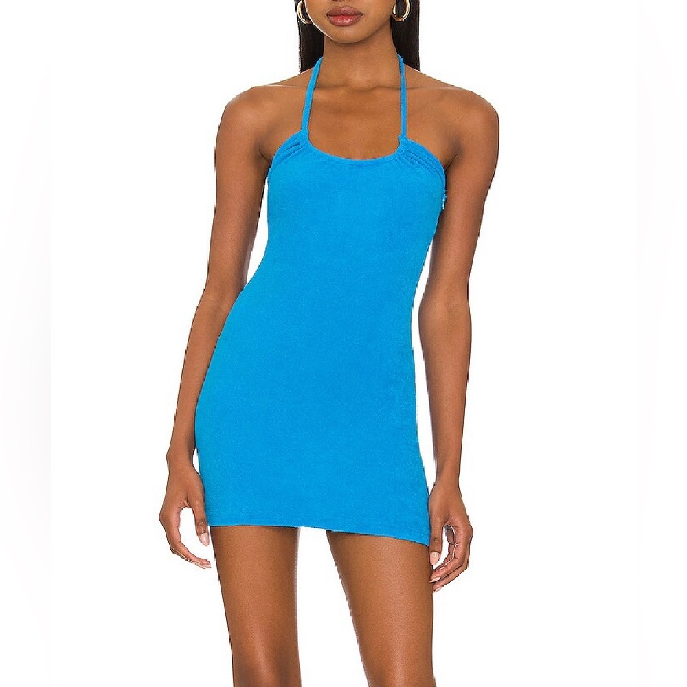 Superdown Blue Halter Mini Dress XS